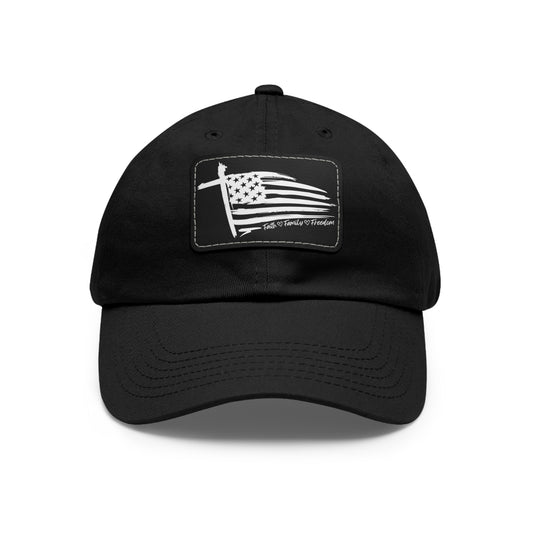 Faith, Family, Freedom Hat with Leather Patch