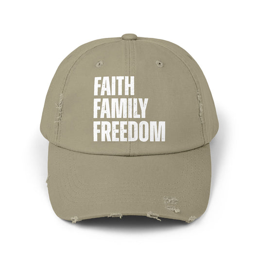 FAITH~FAMILY~FREEDOM Distressed Cap