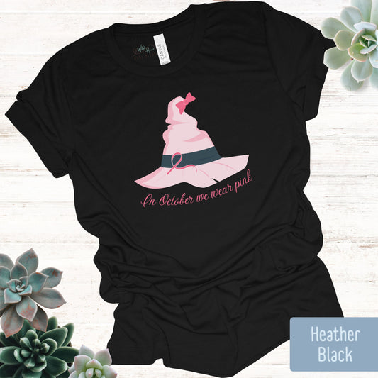 Halloween Breast Cancer Awareness T-shirt