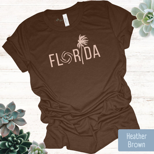 FLORIDA Tee Hurricane and Palm Trees