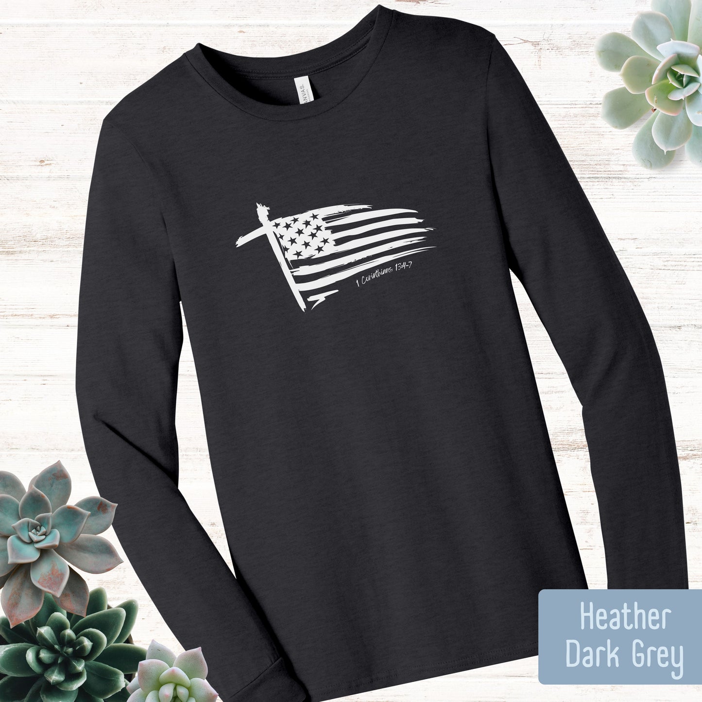 Flag with verse Long Sleeve T-Shirt