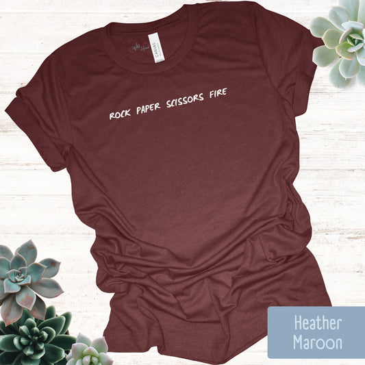 Rock, Paper, Scissors, Fire T-Shirt